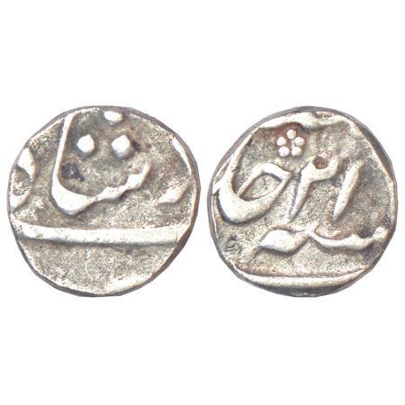 Muhammad Shah (1719-1748 AD), silver 1/8 rupee (2 annas), mint off flan, attributed to Mur
