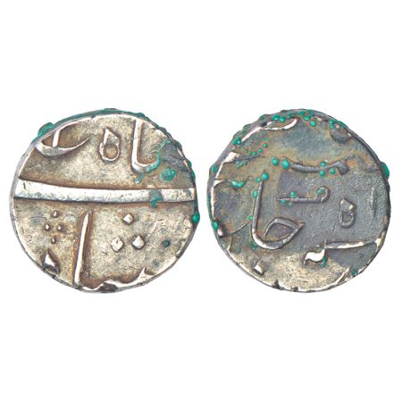 Nawab of Surat, silver ½ rupee, Surat mint (off flan), in the name of Shah Alam II, RY 51,