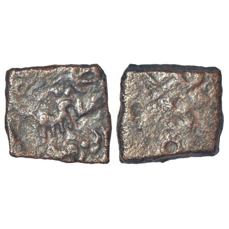 Ancient Malwa - post-Mauryan uninscribed die-struck copper coin of Ujjain/Maheshwar area (