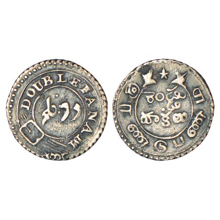 Madras Presidency, Madras mint, second issue, silver double fanam, ND (1808-1812 AD), Stev