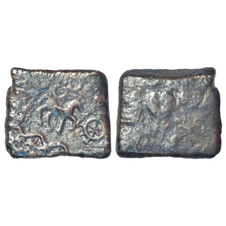 Ancient Western Malwa - post-Mauryan uninscribed die-struck copper coin of Ujjain/Maheshwa