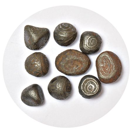 Thailand, gun metal coins (9), so called bullet money, 5.49g to 9.80g, various marks. (9 c