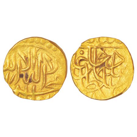 Timurid/Mughal - gold 1/8 ashrafi of Sulayman Mirza (1529-1584), Badakhshan type, with leg