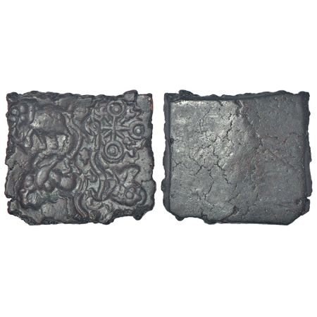 Ancient Central Malwa, Vidisha region - uniface uninscribed copper punch-marked coin of po