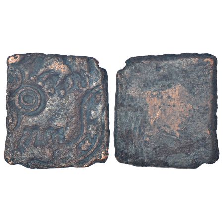 Ancient Central Malwa, Vidisha region - uninscribed uniface copper punch-marked coin, (c.2