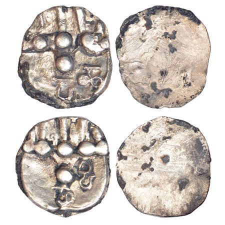 Hunnic / early Turk Shahi period - anonymous 'Damma' coinage of Gandhara region, (c.600-70