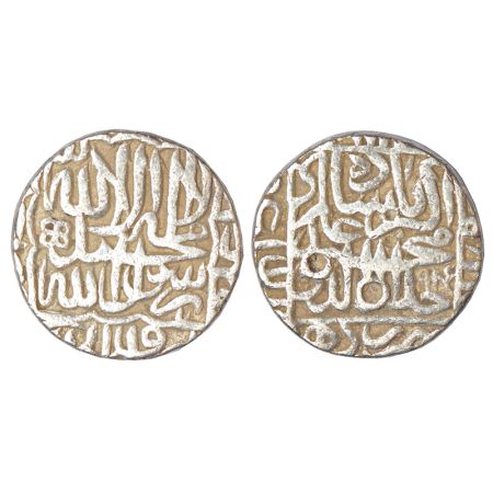 Akbar (1556-1605 AD), silver rupee, Hadrat Delhi mint, AH 985, similar to KM 80.7; Liddle 