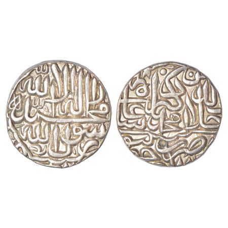 Akbar (1556-1605 AD), silver rupee, Dar ul-Khilafat Jaunpur mint, AH 980, KM 80.10, 11.38g