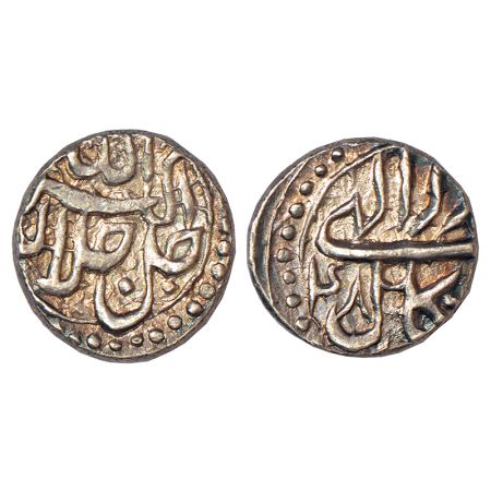 Akbar (1556-1605 AD), silver ½ rupee, Kabul mint, Azar 48, KM 66.2, 5.68g. About Extremely