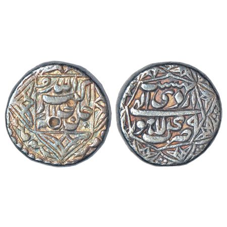 Akbar (1556-1605 AD), silver rupee, Lahore mint, Ardibihist 49, KM 94.3, 11.35g, legend wi