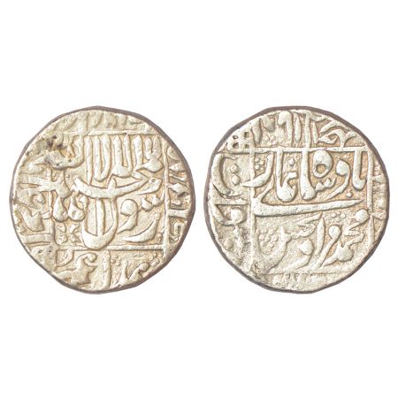 Murad Bakhsh (1658 AD), silver rupee, Surat mint (fully visible), AH 1068/RY Ahd, KM 272.3