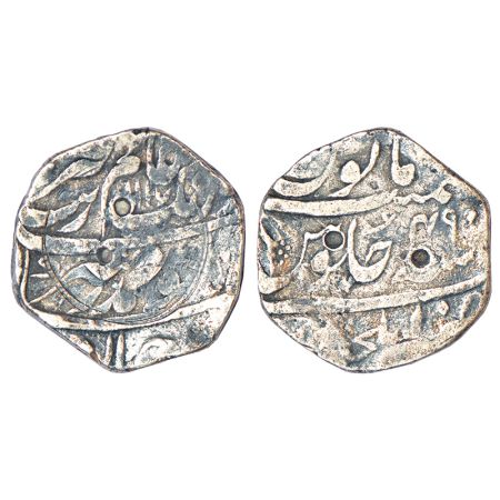 Aurangzeb (1658-1707 AD), silver rupee, Elichpur mint, 'Badar-e-munir' couplet, AH 1117/RY