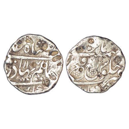 Shah Alam Bahadur (1707-1712 AD), silver rupee, Fathabad Dharur mint, 11(2)4/RY 6, unpubli