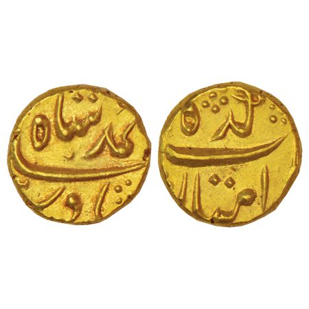 Muhammad Shah (1719-1748 AD), gold pagoda, Imtiazgarh mint, KM E440.1, 3.31g. Uncirculated