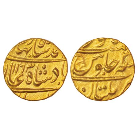 Ahmad Shah Bahadur (1748-1754 AD), gold mohur, Multan mint, AH 1163/RY 3, KM 449.10, 11.02