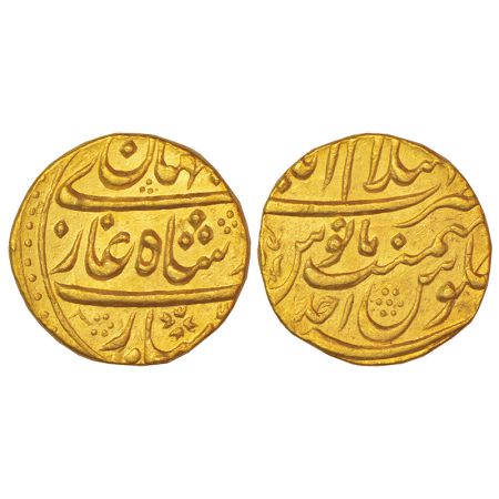 Shahjahan III (1759 AD) - gold mohur, Islamabad mint, AH -/RY Ahd, not listed in major pub