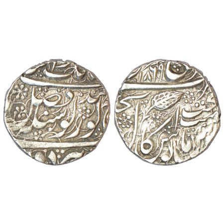 Sikh Empire, silver rupee, Amritsar mint, 'Nanak Shahi' couplet, VS 1869, without face lik