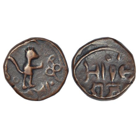 Gwalior, Daulat Rao Sindhia (1794-1827 AD), copper paisa, Rajod mint, VS 19(30), KM 192.2,