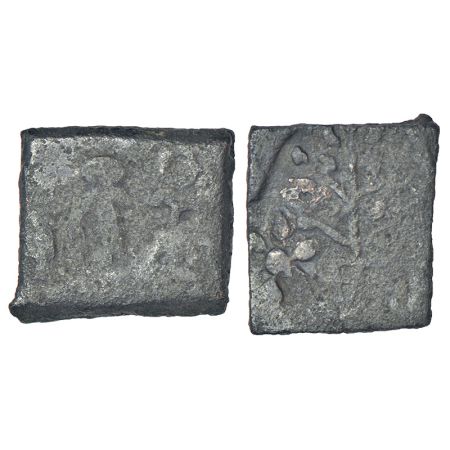 Ancient Central Malwa, Vidisha region - post-Mauryan die-struck monarchical coin of Vasumi
