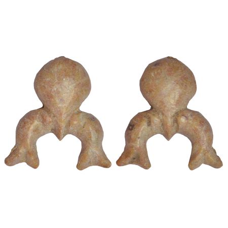 Ancient Malwa - Triratna-shaped ritual object made of steatite, (c.150-100 BC), 1.02g. Ext