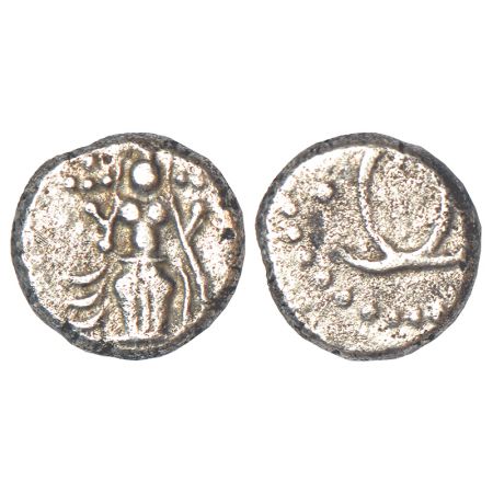 Madras Presidency, Madras mint, silver 2 fanam, ND (1690-1763 AD), Stevens EIC 1.18; PR 15