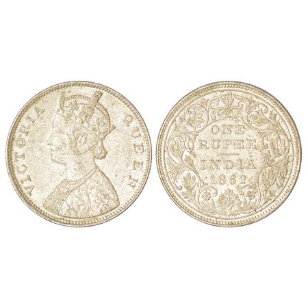 Victoria Queen, silver rupee, 1862, Bombay mint, B/II/2/0, PR 71; GK 288-290, 11.61g. Extr