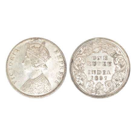 Victoria Empress, silver rupee, 1897, Bombay mint, C2/I/'B' incused, PR 183; GK 581, 11.57