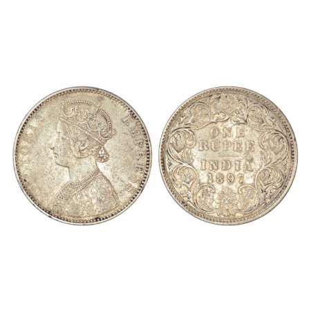 Victoria Empress, silver rupee, 1897, Bombay mint, C2/I/'B' incused, PR 183; GK 581, 11.57