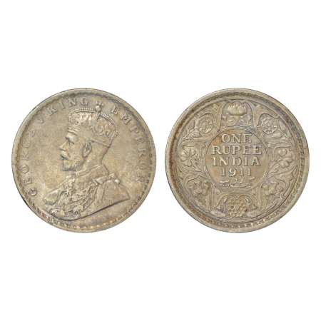 George V, silver rupee, 1911, Calcutta mint, no mm, PR 207; GK 1021, 11.45g. Very fine, Ve