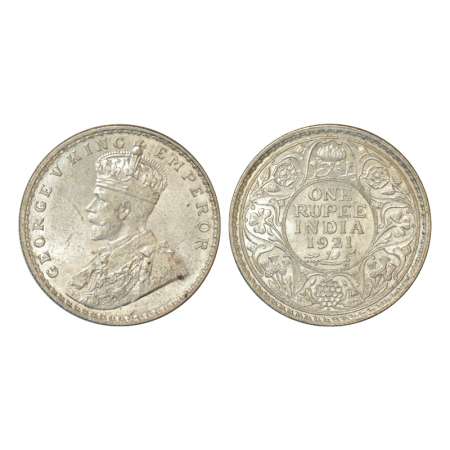 George V, silver rupee, 1921, Bombay mint, dot, PR 227; GK 1043, 11.61g. Uncirculated, Ver