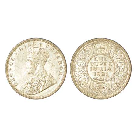 George V, silver rupee, 1921, Bombay mint, dot, PR 227; GK 1043, 11.64g. Uncirculated, Ver
