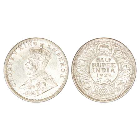 George V, silver ½ rupee, 1925, Bombay mint, dot, PR 347; GK 1066, 5.84g. Uncirculated, Ra