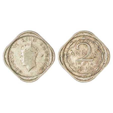 George VI, cupro-nickel 2 annas, 1940, Bombay mint, head type I, unlisted in PR; GK 1352, 