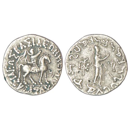 Indo-Scythians - silver tetradrachm of Azes (c.45-15 BC), ISCH 99.65T, 9.46g. Obv: King mo