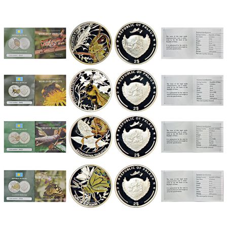 Palau, Elizabeth II, World Of Insects Series, proof silver 2 dollar (4), 1x 2010, Schistoc