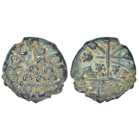 Maharathis in Marathwada/Vidarbha - round alloyed copper coin of Maharathi Talanthati (c. 