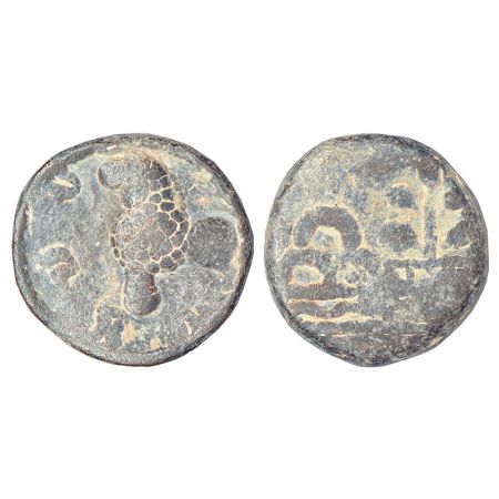 Kumaras of Karhad - Kumara Isamula (c.60-80 AD), lead coin in 'Junnar lion' type, unlisted