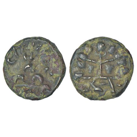 Maharathis in Marathwada/Vidarbha - alloyed copper coin of Maharathi Talanthati (c. mid-1s