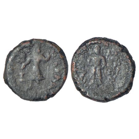 Kushans - copper quarter unit of Kanishka (c.127-150 AD), 'Sakyamuni Buddha' type, Goebl 7