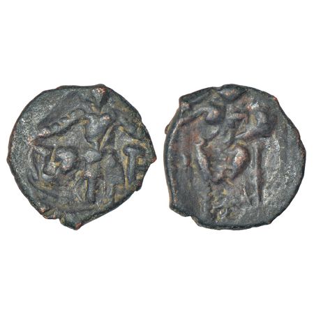 Kushans - Vasudeva II (c. 275-300 AD), light weight didrachm, posthumous issue, Gandhara s