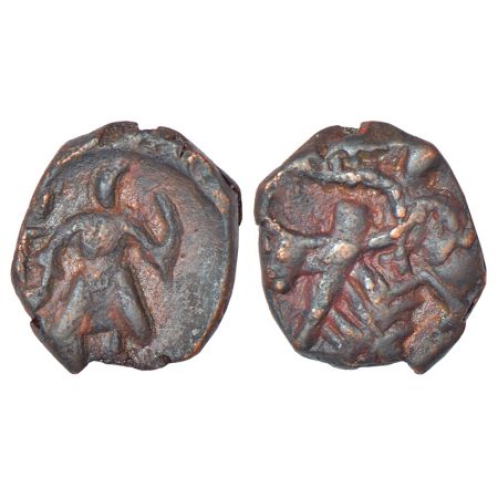 Kushans - Vasudeva II (c. 275-300 AD), light weight didrachm, posthumous issue, Gandhara s