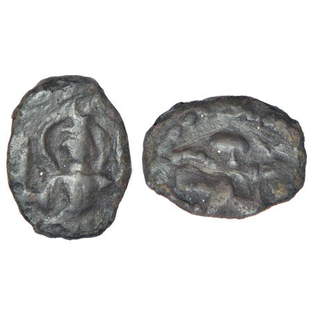 Kushans - Vasudeva II (c. 275-300 AD), light weight didrachm, posthumous issue, Gandhara s