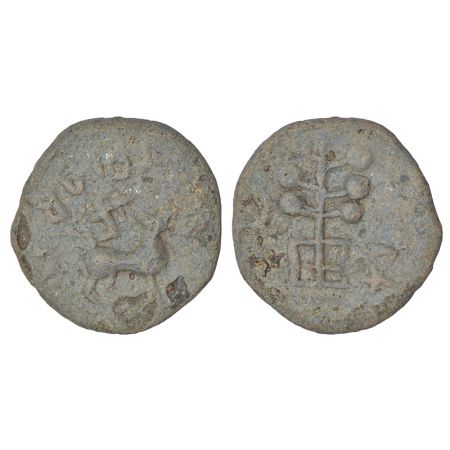 Post-Satavahana Karnataka - lead coin often attributed to the 'Lion Maharathis', (c.200-25
