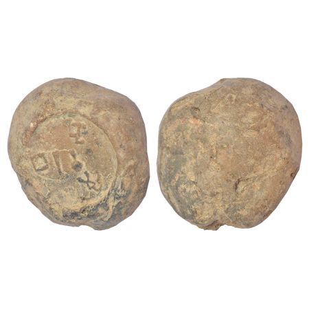 Terracotta sealing of 'Brahma' (c.200-300 AD), from Gangetic Valley, 15.76g. Height: 29.28