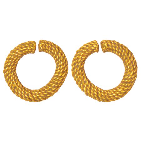 Ancient gold ear ornament, Central/Western India (300-500 AD), made with twisting wires en