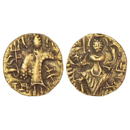 Kidarite Huns - base gold stater/dinara of Shri Vishwama (c.400-450 AD), unpublished in ma