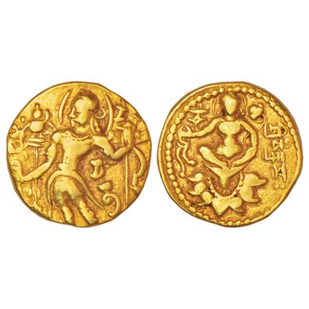 Gupta Empire - gold dinar of Chandragupta II Vikramaditya (c.375-415 AD), 'Archer' type, S
