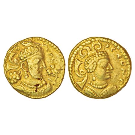 Sasanian Empire/Hunnic kingdom - satrapal coinage in Sindh, gold dinar imitating Sasanian 