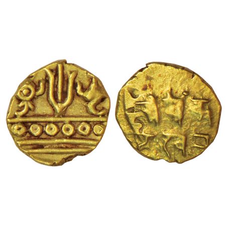 Vijayanagar Empire, late phase as Kings of Chandragiri/Penukonda, gold fanam, feudatory is