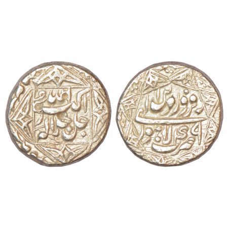 Akbar (1556-1605 AD), silver rupee, Lahore mint, Farwardin 49, KM 94.3, 11.38g, legend wit